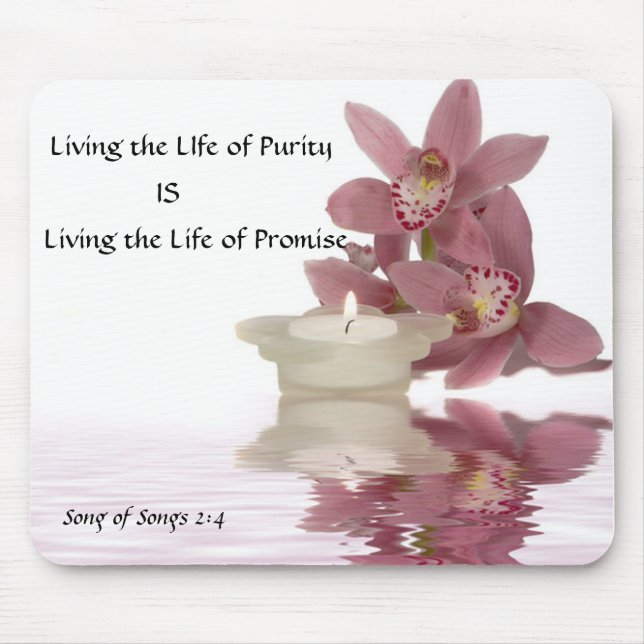 Living the Life of Purity Mousepad. Mouse Pad (Front)