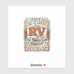 Living the RV Dream Vintage Camping Shirt Design_1