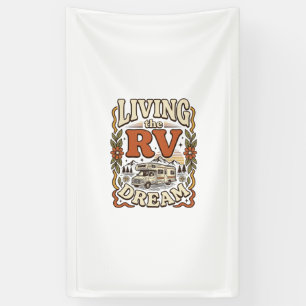 Living the RV Dream Vintage Camping Shirt Design_1 Banner
