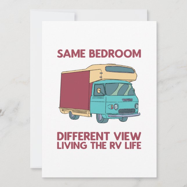 Living The RV Life Camping Holiday Card (Front)