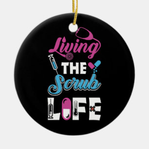Living The Scrub Life Ceramic Tree Decoration