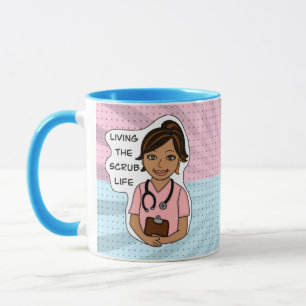 Living the Scrub Life   Medical Professional Humou Mug
