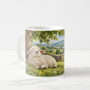 Living the Woolly Good Life Sheep Mug