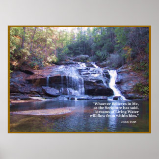 Living Water John 7:38 POSTER PRINT