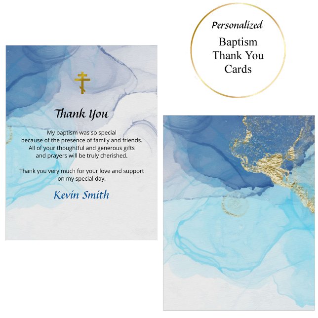 Living Waters Orthodox Baptism Thank You Cards (Creator Uploaded)