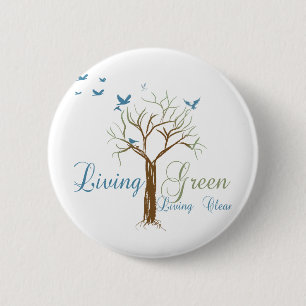 LivingGreen 6 Cm Round Badge