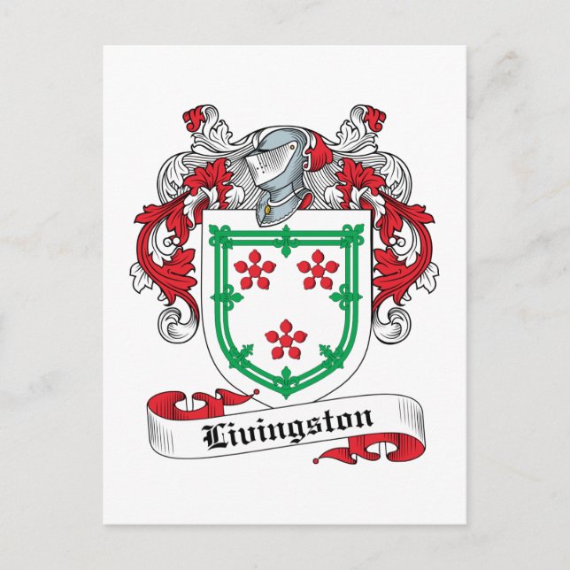 Livingston Family Crest Postcard (Front)