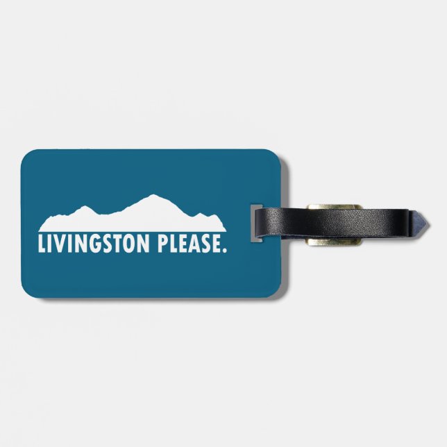 Livingston Montana Please Luggage Tag (Back Horizontal)