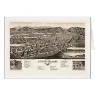Livingston, MT Panoramic Map - 1884