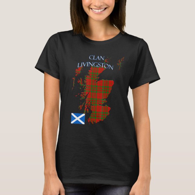 Livingston Scottish Clan Tartan Scotland T-Shirt (Front)
