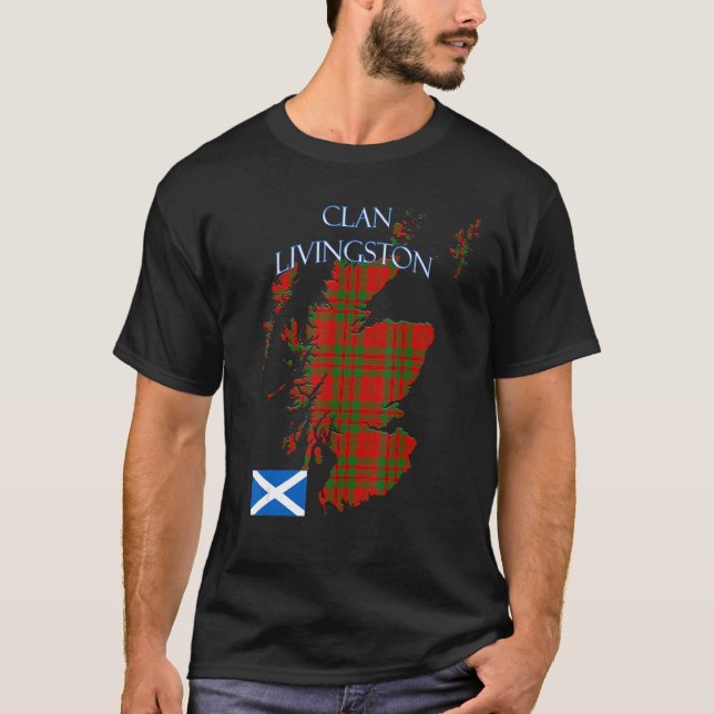 Livingston Scottish Clan Tartan Scotland T-Shirt (Front)
