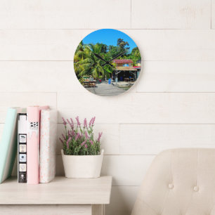 Livingston's Caribbean Charm Large Clock