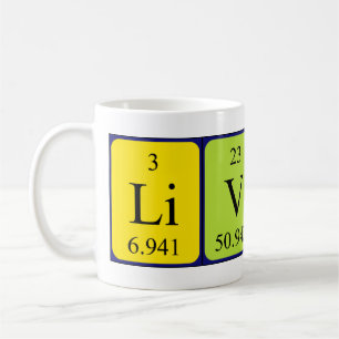 Livio periodic table name mug