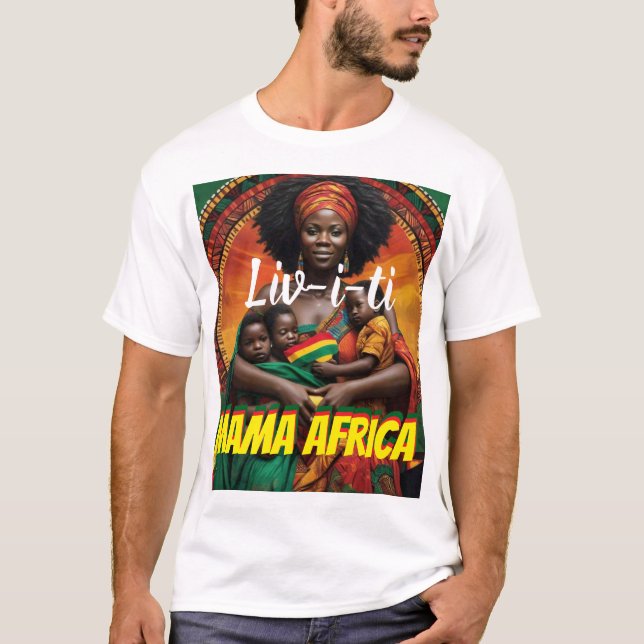 LIVITY. MAMA AFRICA Men's Basic T-Shirt (Front)