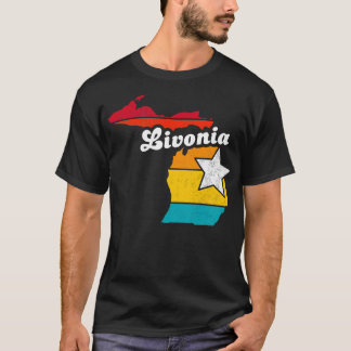 Livonia Michigan Vintage Distressed Souvenir 2 T-Shirt