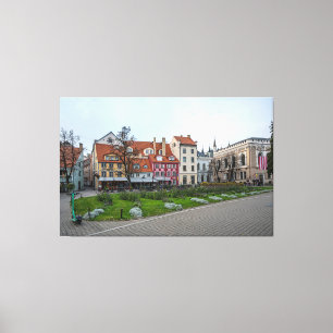 Livu square in Riga, Latvia Canvas Print