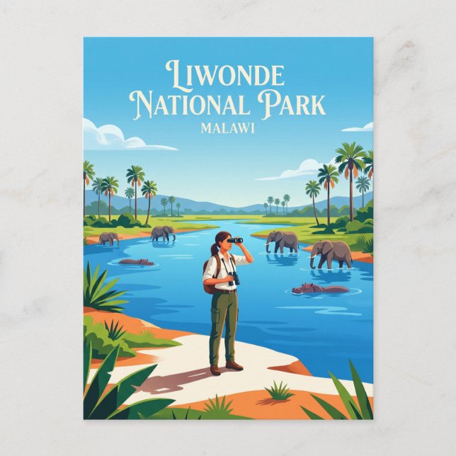 Liwonde National Park Malawi Postcard (Front)