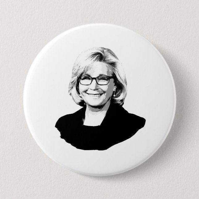 LIZ CHENEY 2024 7.5 CM ROUND BADGE (Front)
