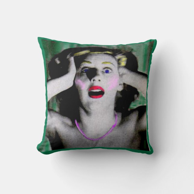 Liz is horrified and terrified cushion (Front)