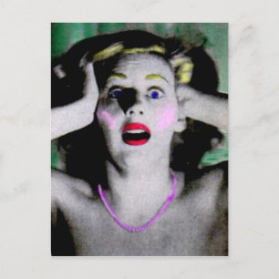 Liz is horrified and terrified postcard