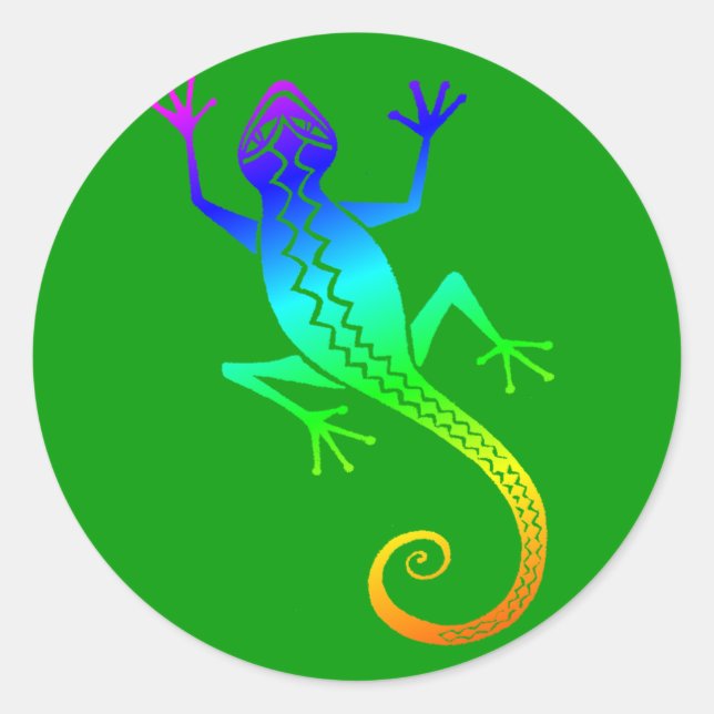 Lizard /8 classic round sticker (Front)
