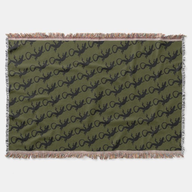 Lizard Art Blankets Reptile Lizard Throw Blanket (Front)