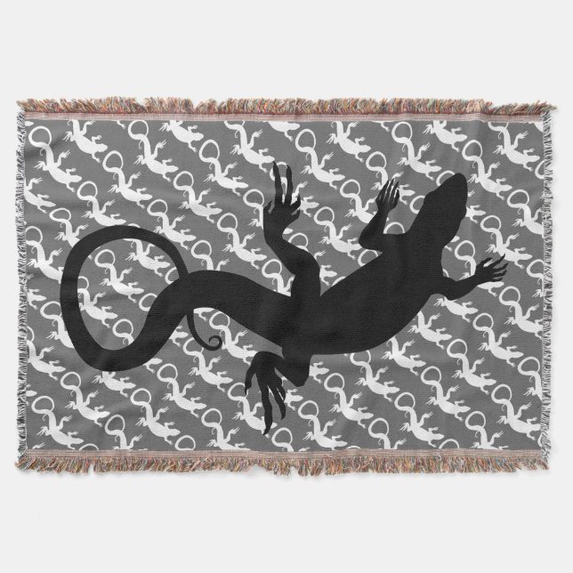 Lizard Art Blankets Reptile Lizard Throw Blanket (Front)