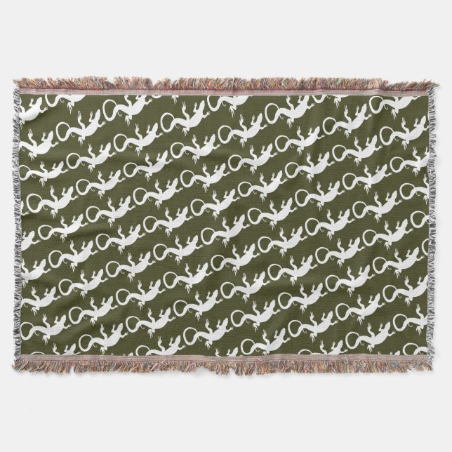 Lizard Art Blankets Reptile Lizard Throw Blanket (Front)