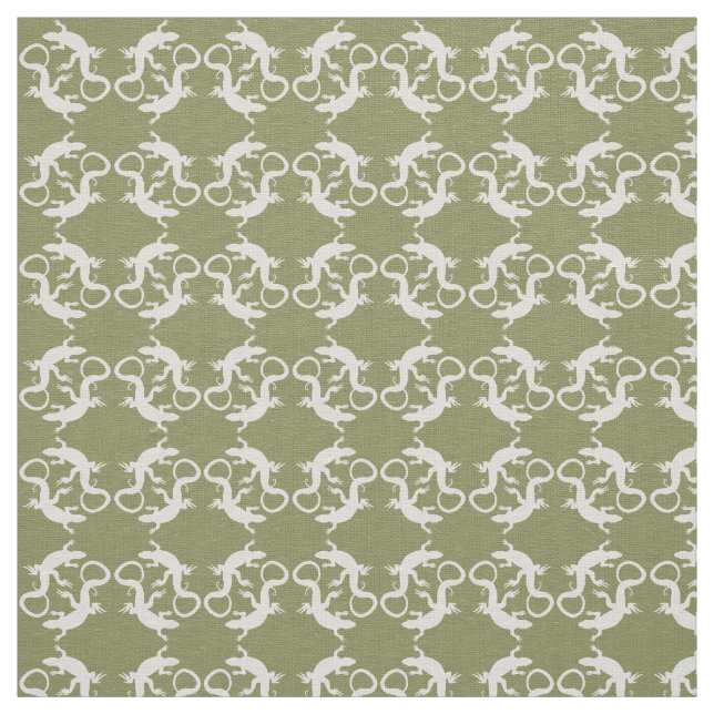 Lizard Art Fabric Reptile Lizard Pattern Fabrics (Swatch)