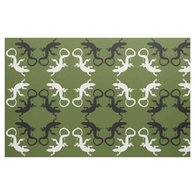Lizard Art Fabric Reptile Lizard Pattern Fabrics (Fat Quarter)