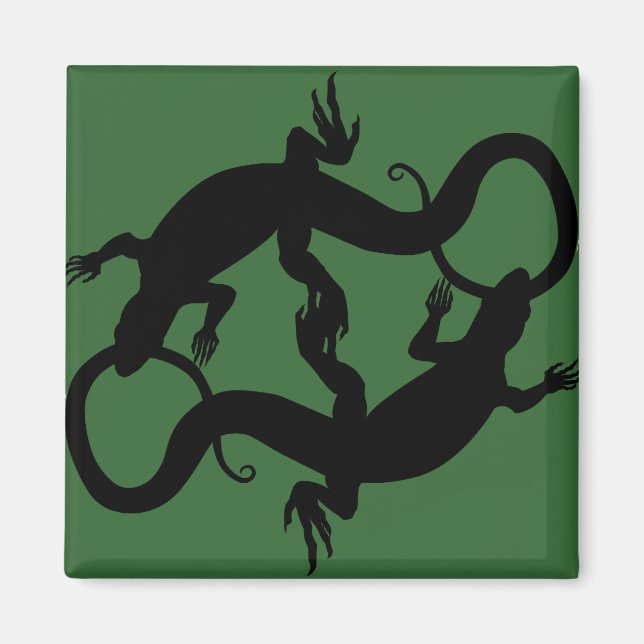 Lizard Art Fridge Magnet Reptile Gifts & Magnets (Front)