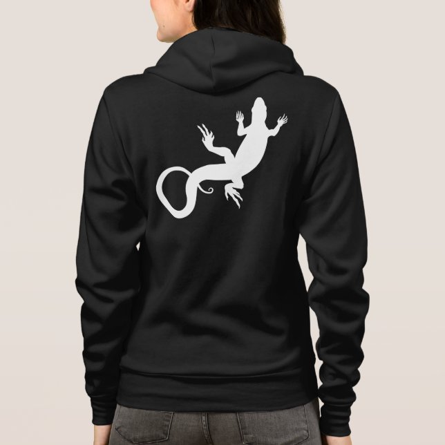 Lizard Art Hoodie Jacket Women's Lizard Hoodie (Back)