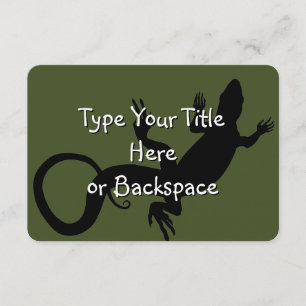 Lizard Art Invitations Personalised Reptile RSVP