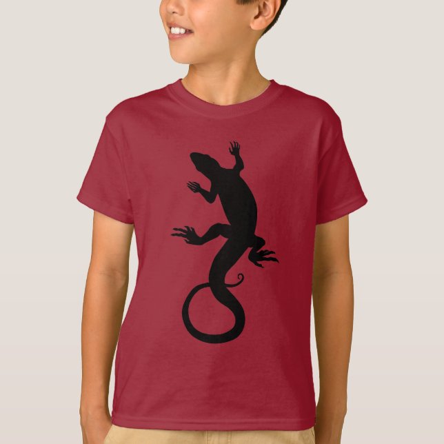 Lizard Art Shirts Kid's Lizard Shirt Long Sleeve (Front)
