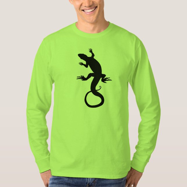 Lizard Art Shirts Long Sleeve Reptile T-shirts (Front)