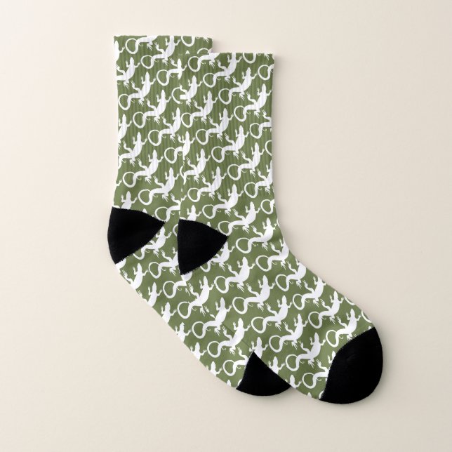 Lizard Art Socks Cool Reptile Socks Customise (Pair)