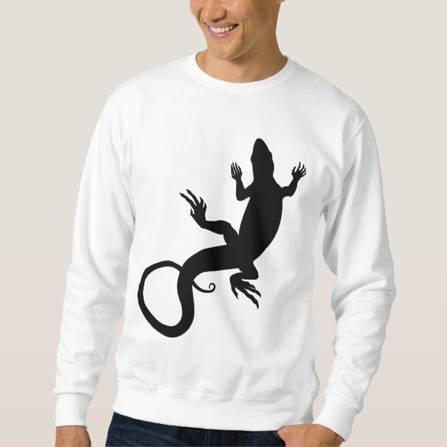 Lizard Art Sweatshirt Reptile Shirts Lizard Gifts (Front)