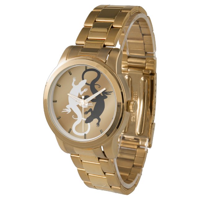 Lizard Art Watch Cool Reptile Art Wrist Watch (Angled)