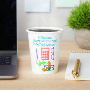 Lizard at Work Paper Cups