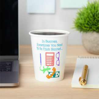Lizard at Work Paper Cups