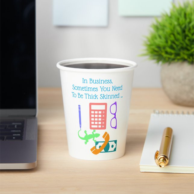 Lizard at Work Paper Cups (Insitu)