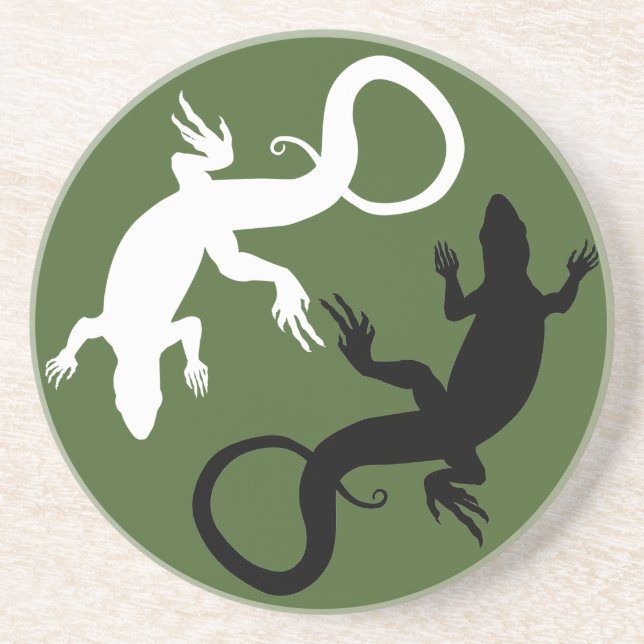 Lizard Coasters Reptile Art Coaster Lizard Gifts (Front)