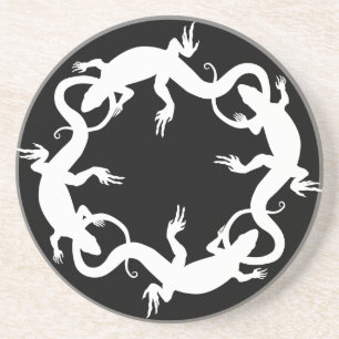 Lizard Coasters Reptile Art Decor Lizard Gifts