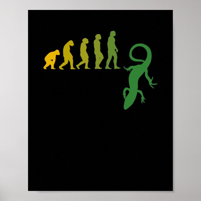 Lizard Evolution  Reptiles Poster (Front)