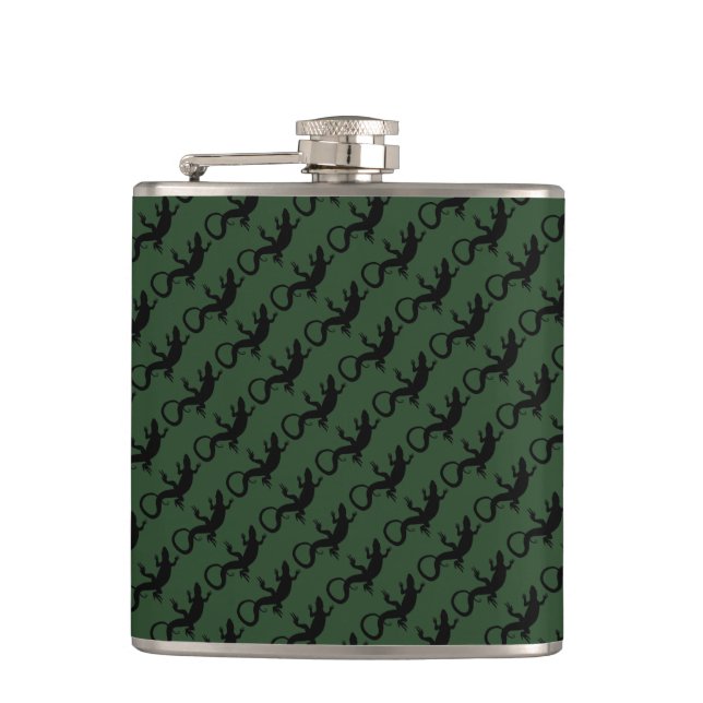 Lizard Flask Custom Reptile Lizard Art Drink Flask (Front)