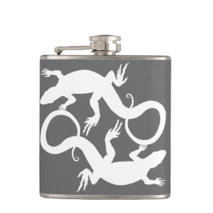 Lizard Flask Custom Reptile Lizard Art Drink Flask