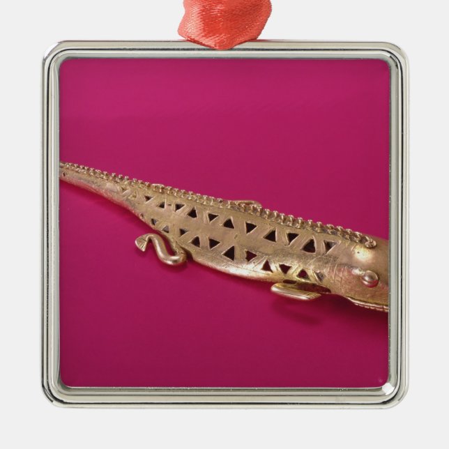 Lizard, from Colombia Metal Tree Decoration (Front)
