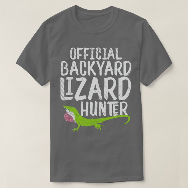 Lizard Hunter Reptile Fans Or Man T-Shirt (Design Front)