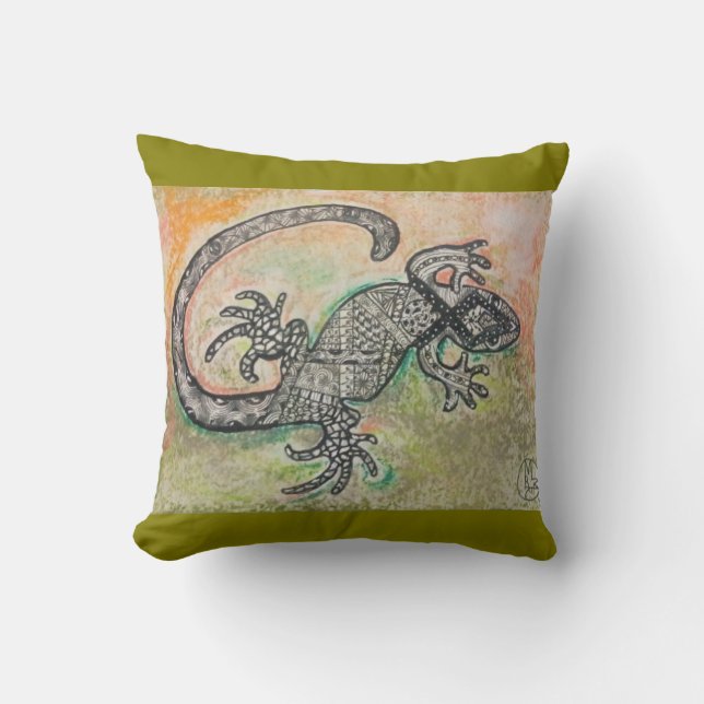 Lizard Lair Pillow (Front)