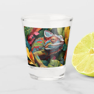 Lizard Leaves & Colour  Shot Glass